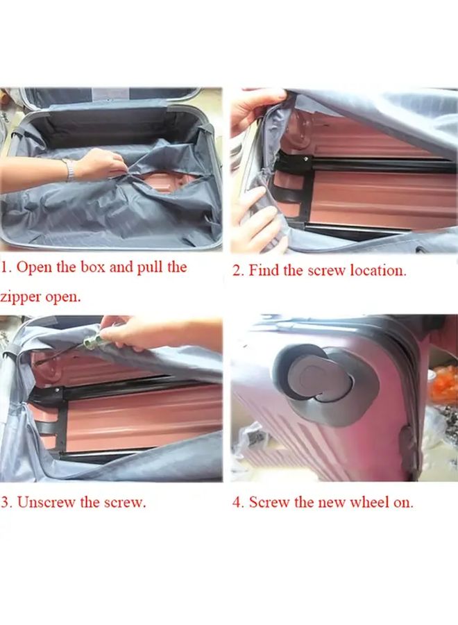 2pcs Heavy Duty 360 Degree Replacement Luggage Wheels Tool Free Installation - Image 5