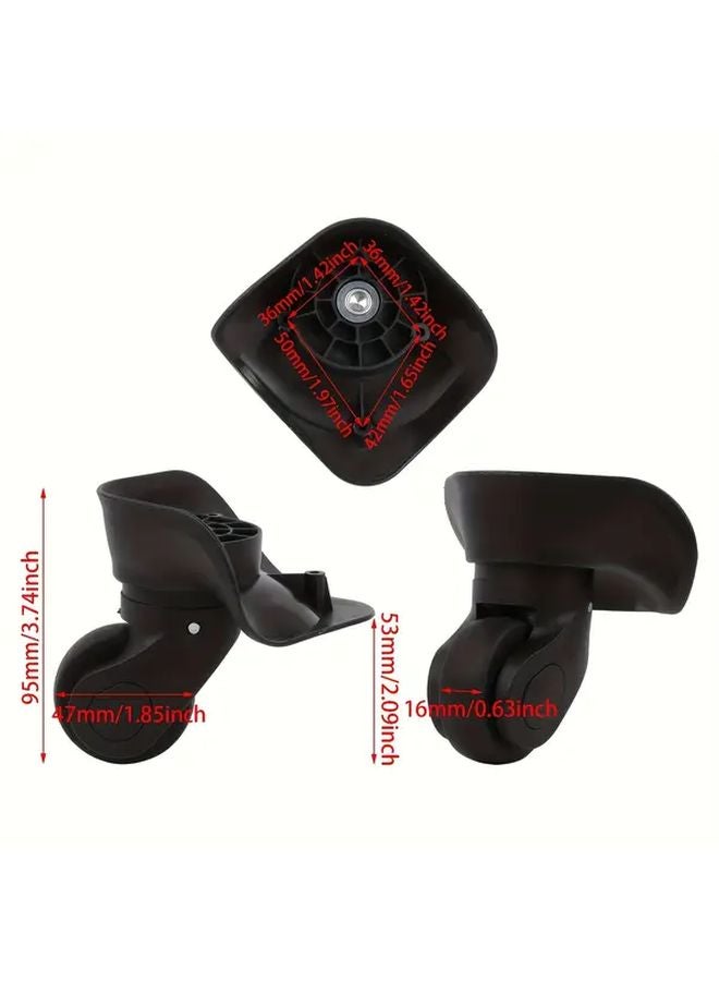 2pcs Heavy Duty 360 Degree Replacement Luggage Wheels Tool Free Installation - Image 4