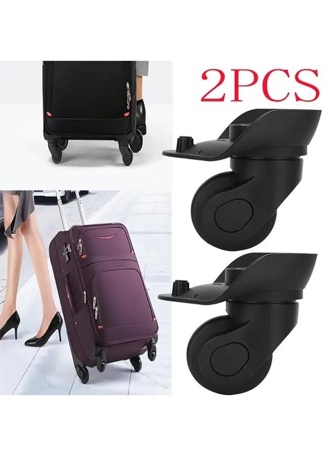 2pcs Heavy Duty 360 Degree Replacement Luggage Wheels Tool Free Installation - Image 2