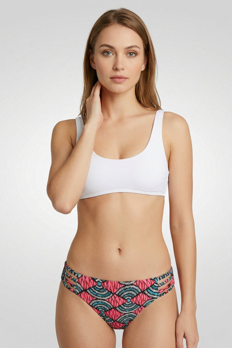 Billabong Women Allover Print Reversible Pull On Bikini Bottom, Multicolor - Image 1