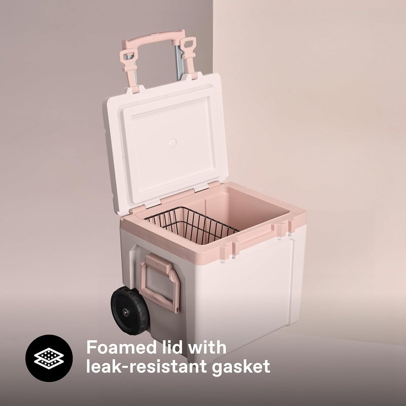 Stanley Adventure Outdoor Cooler 47.3L - Leakproof and Rugged Design - Ice Cold for 48 Hours - BPA-Free - Rose Quartz - Image 4