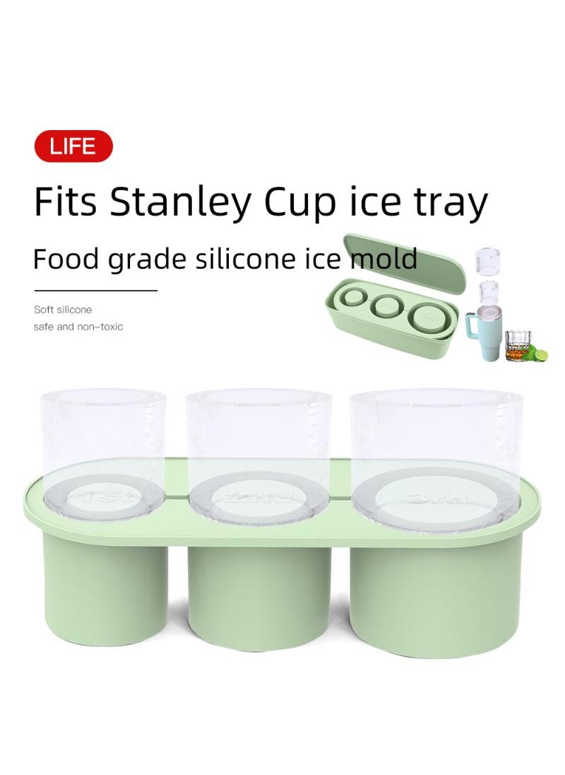Bluejw - Ice Cube Tray For Flow State Silicone Ice Cube Maker With Lid For 30-40Oz Tumbler For Chilling Whiskey Cocktails Drinks Coffee Easy Fill And Release Ice Maker BPA Free - Image 1
