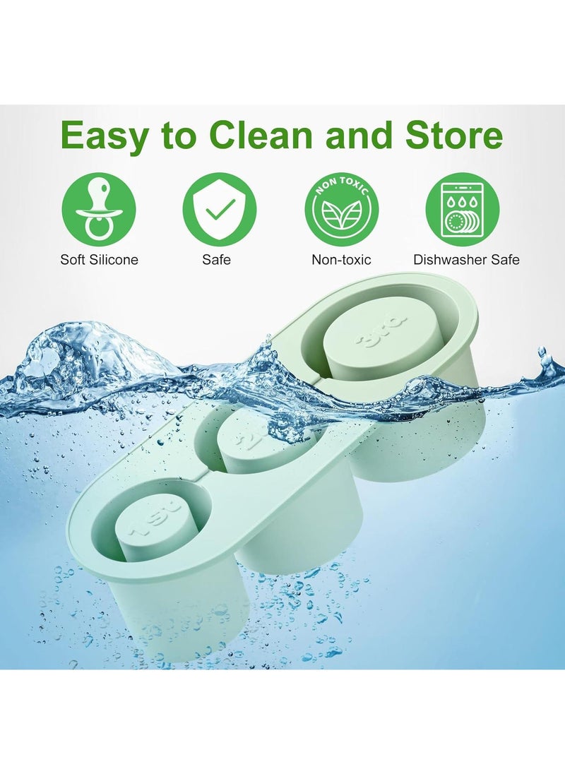 Bluejw - Ice Cube Tray For Flow State Silicone Ice Cube Maker With Lid For 30-40Oz Tumbler For Chilling Whiskey Cocktails Drinks Coffee Easy Fill And Release Ice Maker BPA Free - Image 1