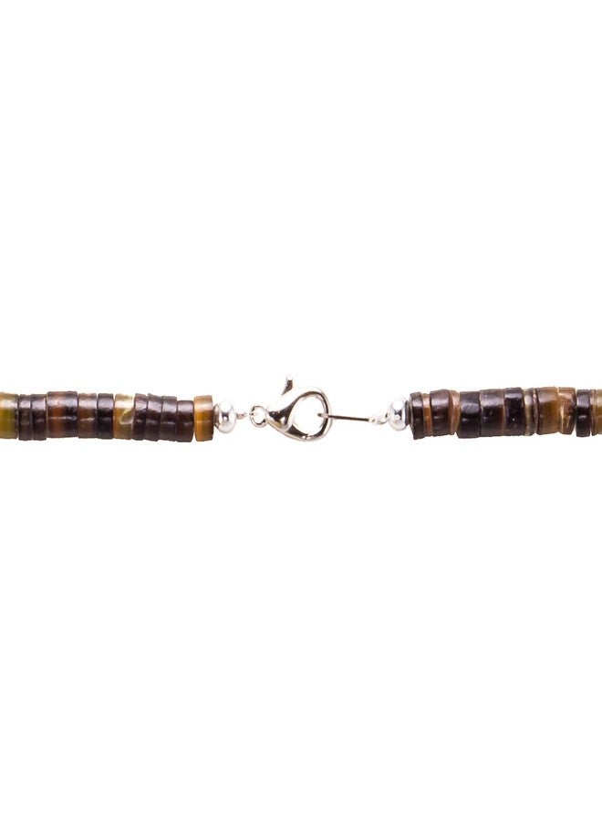 BlueRica Green Lip Heishi Shell Necklace (16") - Image 3