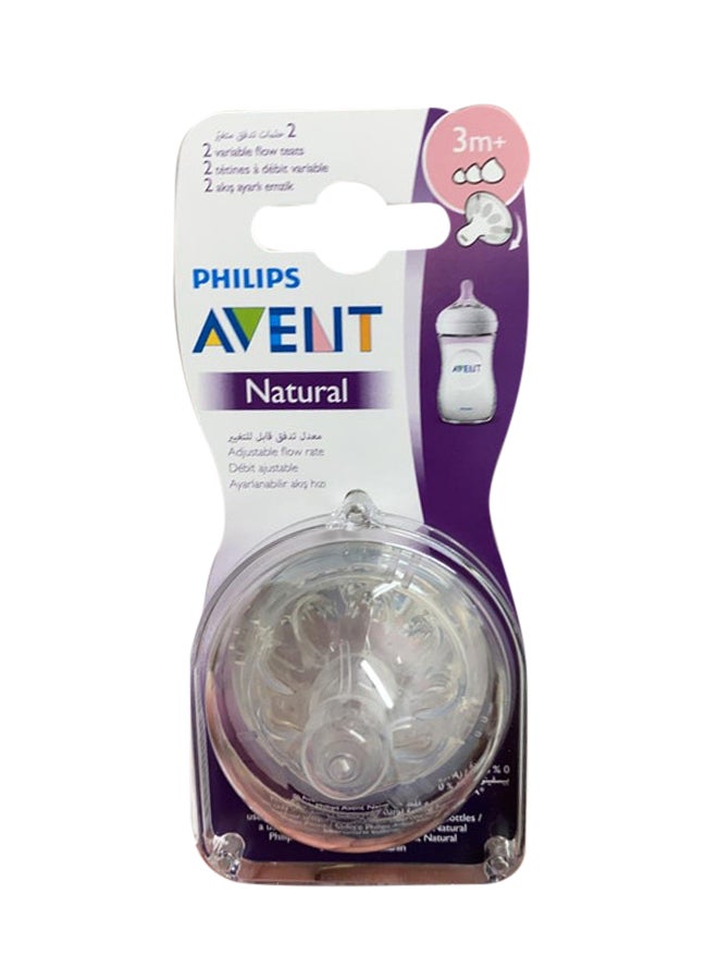 Philips Avent 2-Piece Natural Silicone Teat Set (3+ Months) - Image 3