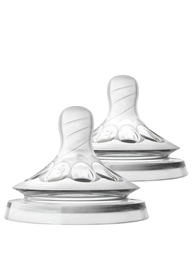 Philips Avent 2-Piece Natural Silicone Teat Set (3+ Months) - Image 1