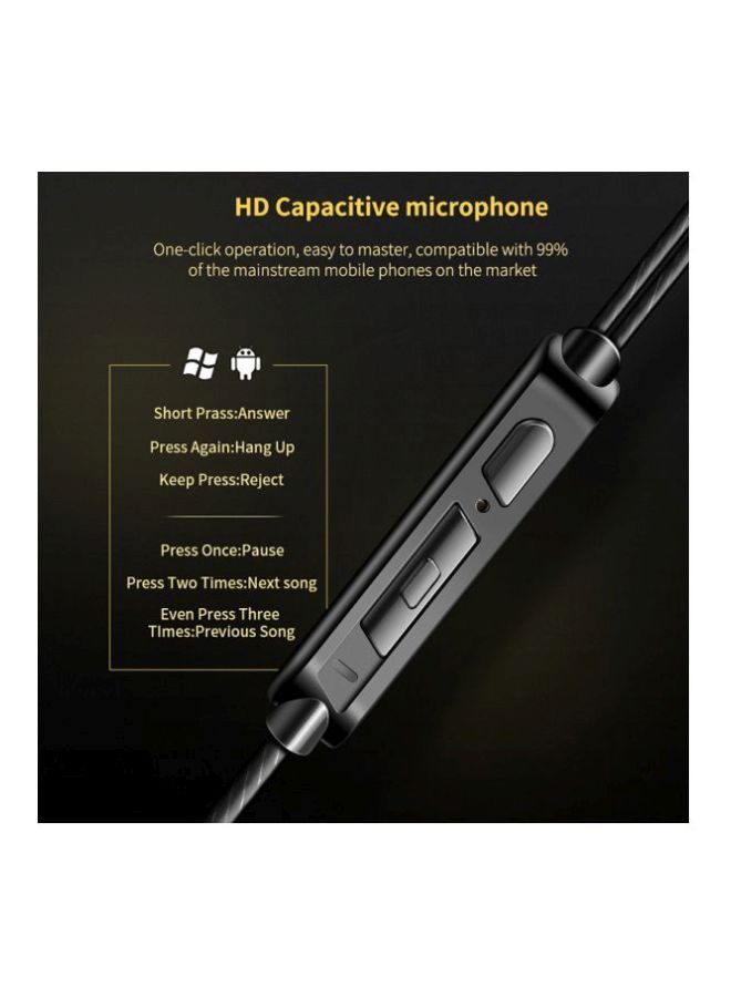 NIBEMINENT CK3 Hi-fi Wired In-Ear Headphones Black  - Image 2