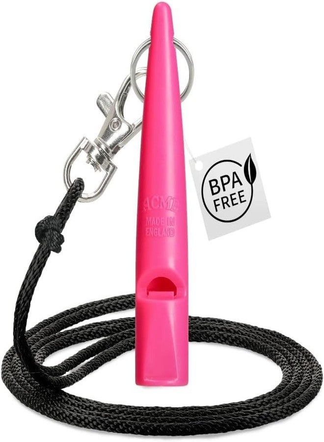 ACME 211.5 Professional Dog Training Whistle with Lanyard. BPA-Free Plastic. 90 dBA. Standardized 5400Hz Frequency for Larger Breeds. Weatherproof. Made in The UK (Day Glow Pink/Black)
