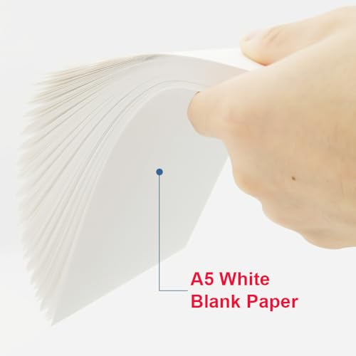Getvow (3-Pack) Half Letter Blank Paper, A5 300 Sheets/600 Pages Printer Paper, Unpunched, Blank Copy Paper, 100gsm, White, 5.8'' x 8.2'' - Image 2
