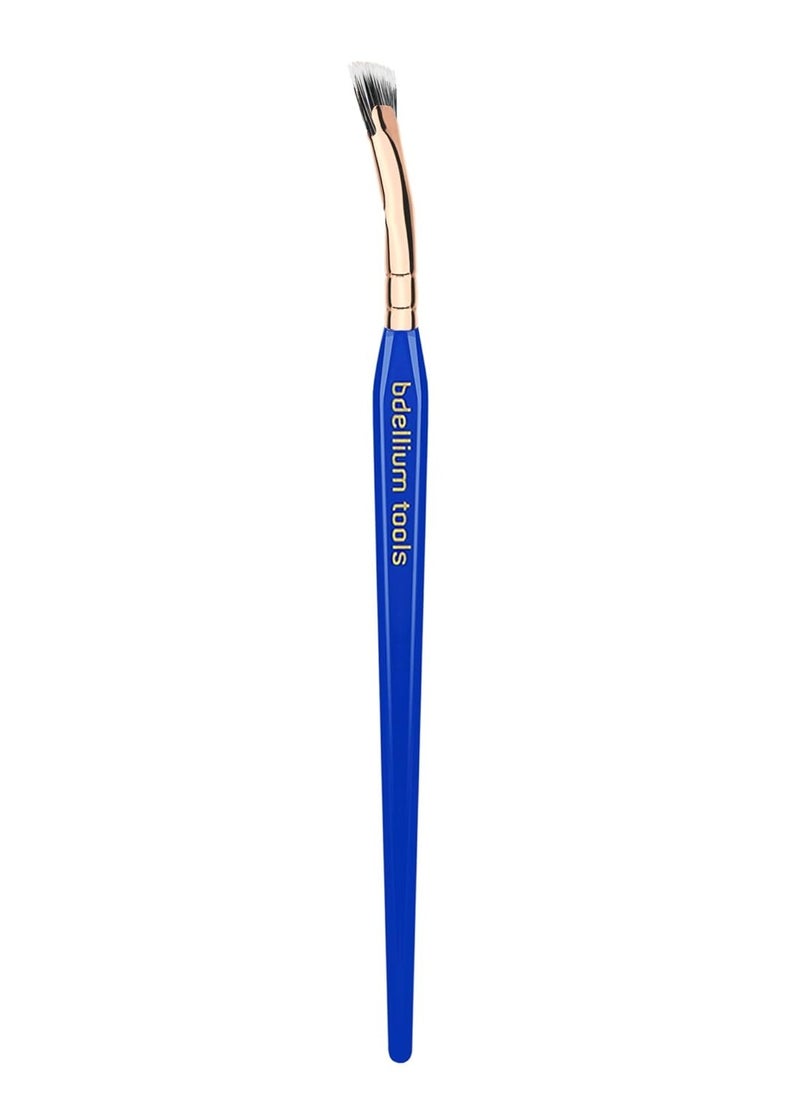 Bdellium Tools Bdellium Tools Professional Makeup Brush - Golden Triangle 730 Bent Mascara Fan - With All Vegan and Soft Synthetic Fibers, For Applying Mascara (Blue, 1pc)  - Image 1