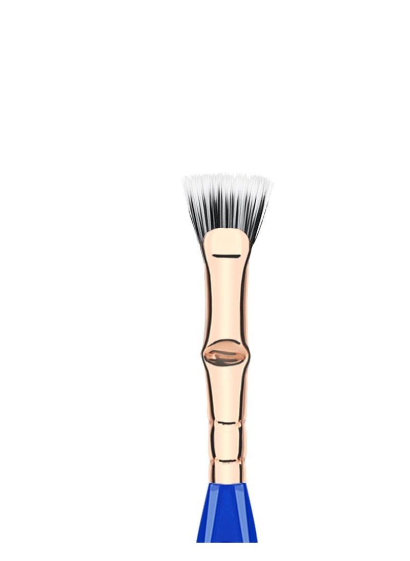 Bdellium Tools Bdellium Tools Professional Makeup Brush - Golden Triangle 730 Bent Mascara Fan - With All Vegan and Soft Synthetic Fibers, For Applying Mascara (Blue, 1pc)  - Image 2