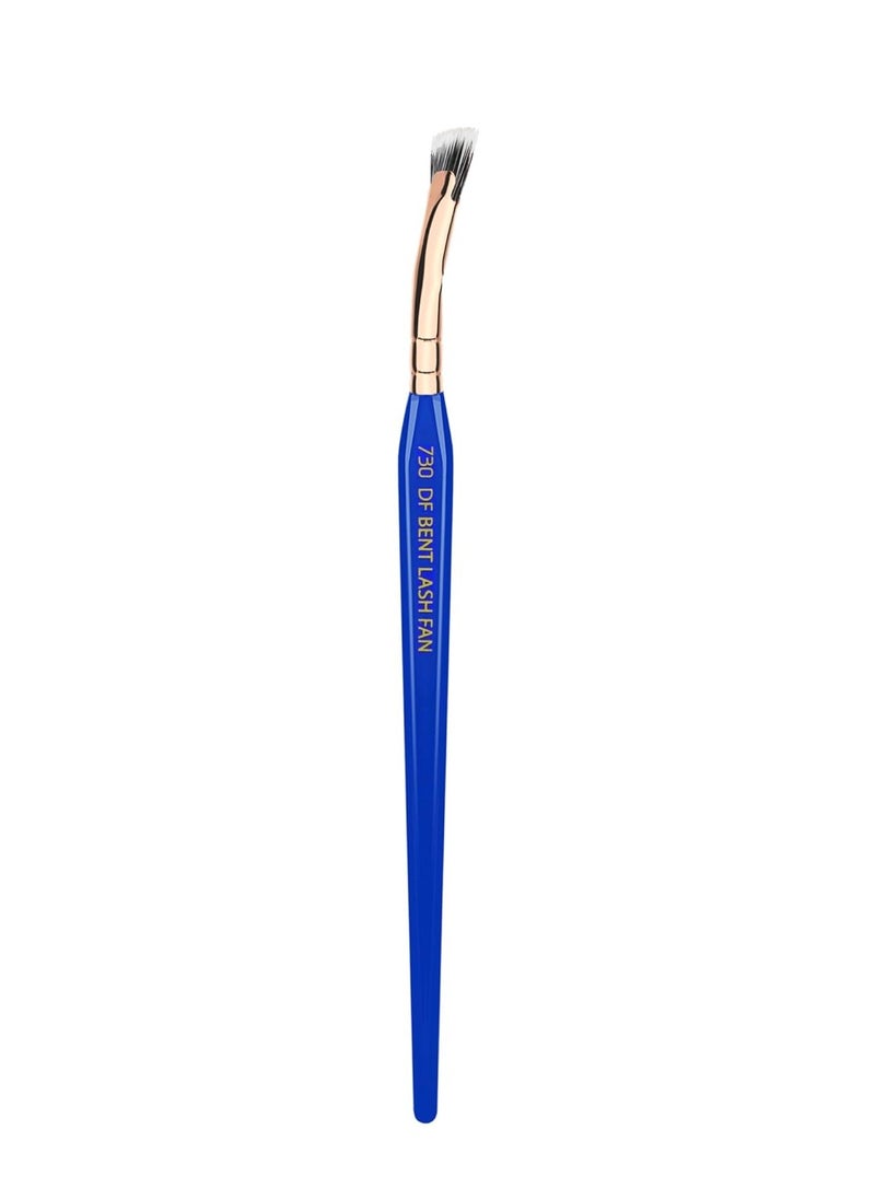 Bdellium Tools Bdellium Tools Professional Makeup Brush - Golden Triangle 730 Bent Mascara Fan - With All Vegan and Soft Synthetic Fibers, For Applying Mascara (Blue, 1pc)  - Image 5