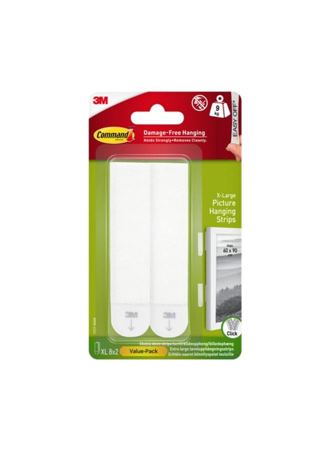 كوماند 8 أزواج من شرائط تعليق الصور المقاومة للتلف باللون الأبيض مقاس كبير جدًا - Image 5