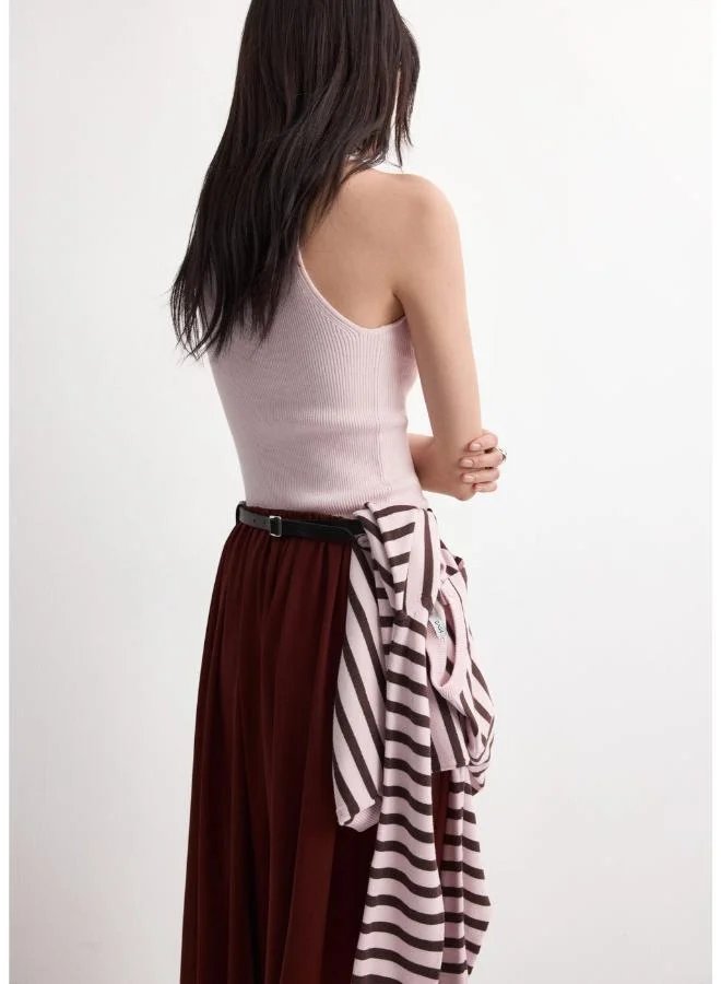 مانجو Fitted fine-knit top