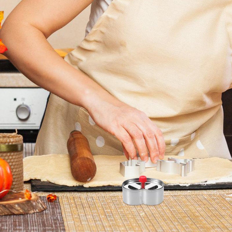 Stainless Steel 3 Hole Cookie Press Mold Manual Cutter Baking Kitchen Stamp Tool - Image 5