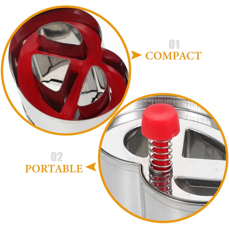 Stainless Steel 3 Hole Cookie Press Mold Manual Cutter Baking Kitchen Stamp Tool - Image 3