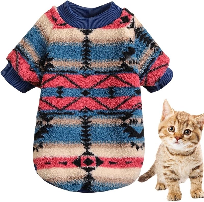 Soft Dog Sweatshirt Winter Warm Pet Clothing For Puppy Large Cat Color S - Image 1