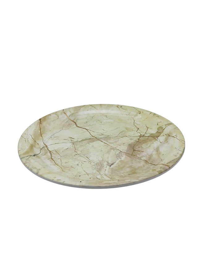 Rk Melamine Beige Static Gold Melamine Dinner Plate 10.5" - Image 1