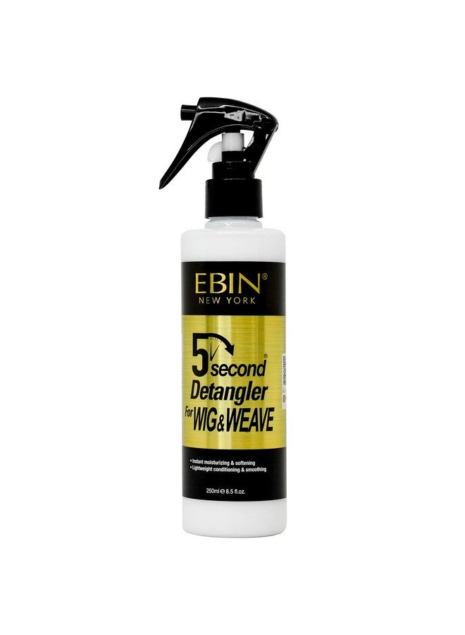 EBIN NEW YORK 5 Second Detangler Infused With Moroccan Argan Oil ; Instant Moisture ; Lightweight Conditioning ; Softening And Smoothing ; Add Natural Shine And Moisture ; Wig & Weave 8.5 Oz / 250Ml - Image 1