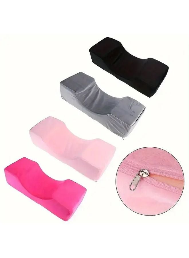 Rose Red U Shaped Pillow For Eyelash Transplantation Grafting And Professional Care - Image 1