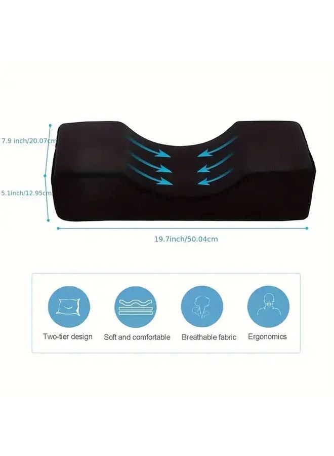 Rose Red U Shaped Pillow For Eyelash Transplantation Grafting And Professional Care - Image 3
