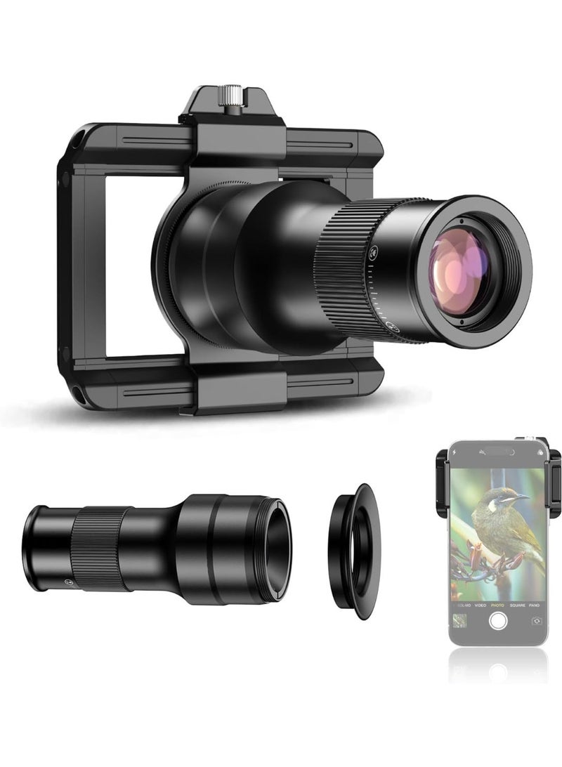 APEXEL 2-in-1 Mobile Phone Telephoto Macro Lens Kit 6X Telephoto Lens and 150mm Macro with Universal Phone Mount Storage Bag for for iPhone and Andriod - Image 5