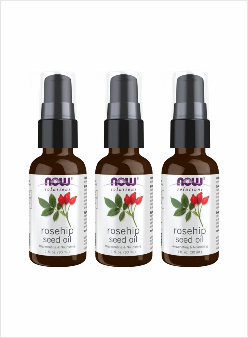 Now Essential Oils Rosehip Seed Oil – 30ml (Pack of 3)