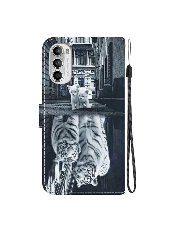 اس-توب جراب لهاتف موتورولا موتو جي 52 جي بي، جراب جلدي برسومات كريستالية ملونة - Image 3