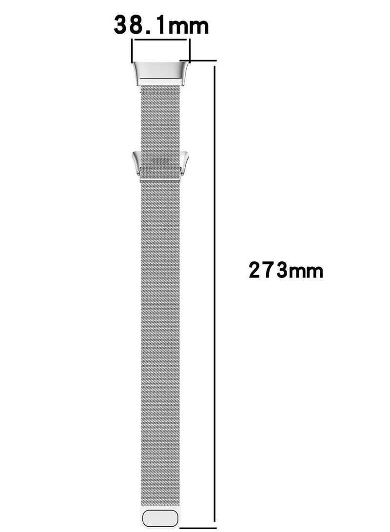 Magnetic Stainless Steel band Watch Strap Magnetic Lock with Quick Change Silver - Image 3