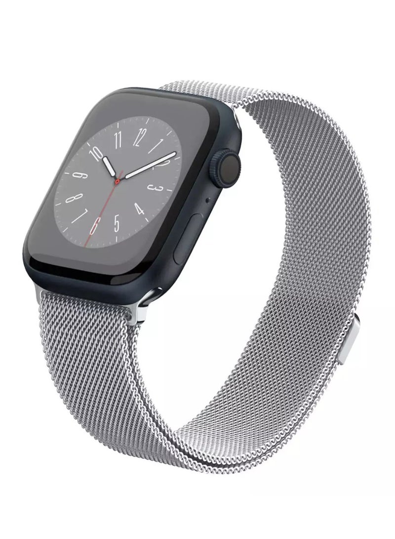 Magnetic Stainless Steel band Watch Strap Magnetic Lock with Quick Change Silver - Image 2