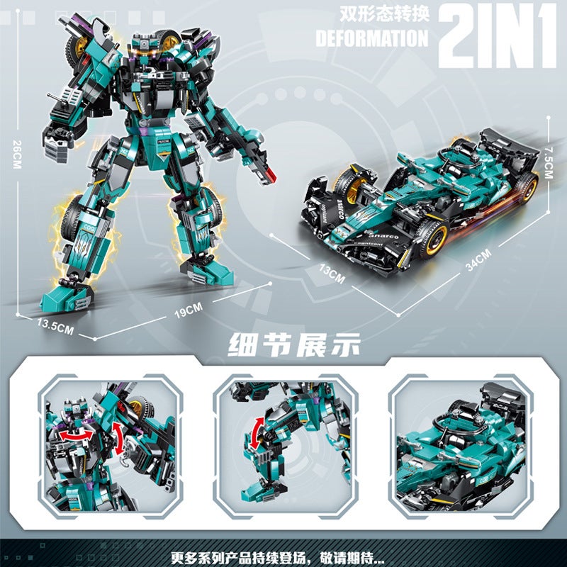 Transformable Engineering Model Building Blocks Car Toy for Boys - Image 3