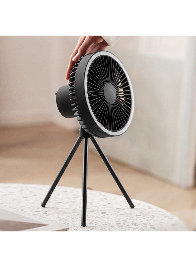 Aoresac 7 inch Fan Lamp 3 Speed Household Tripod Desktop 10000mAh LED Lighting USB Wireless Use Outdoor Portable Small Ceiling Fan Emergency Power - Image 2
