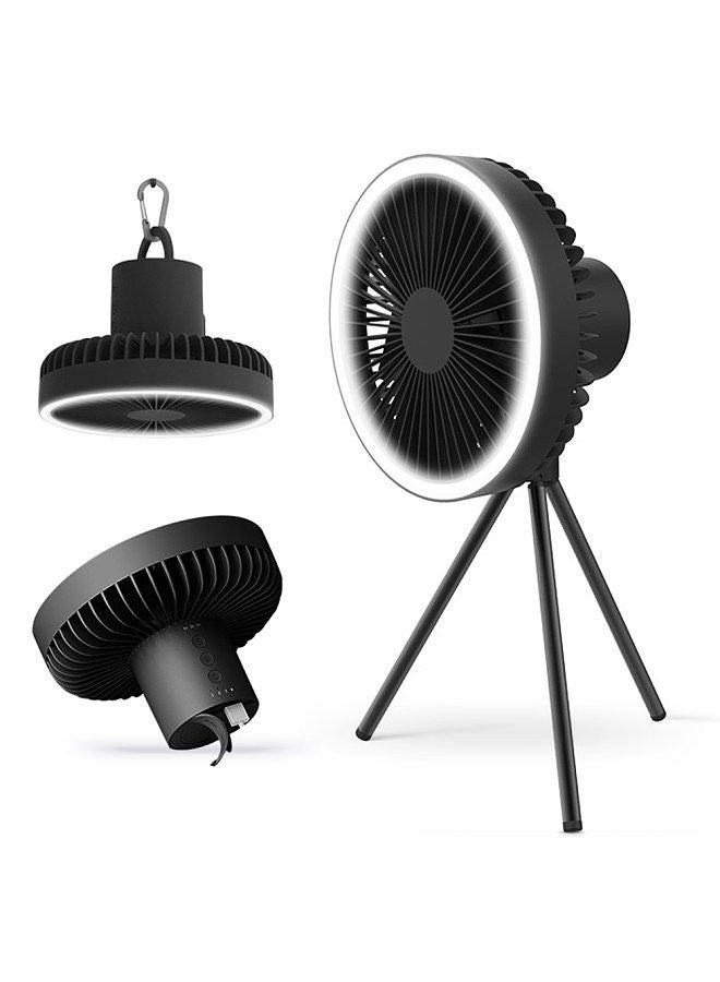 Aoresac 7 inch Fan Lamp 3 Speed Household Tripod Desktop 10000mAh LED Lighting USB Wireless Use Outdoor Portable Small Ceiling Fan Emergency Power - Image 1