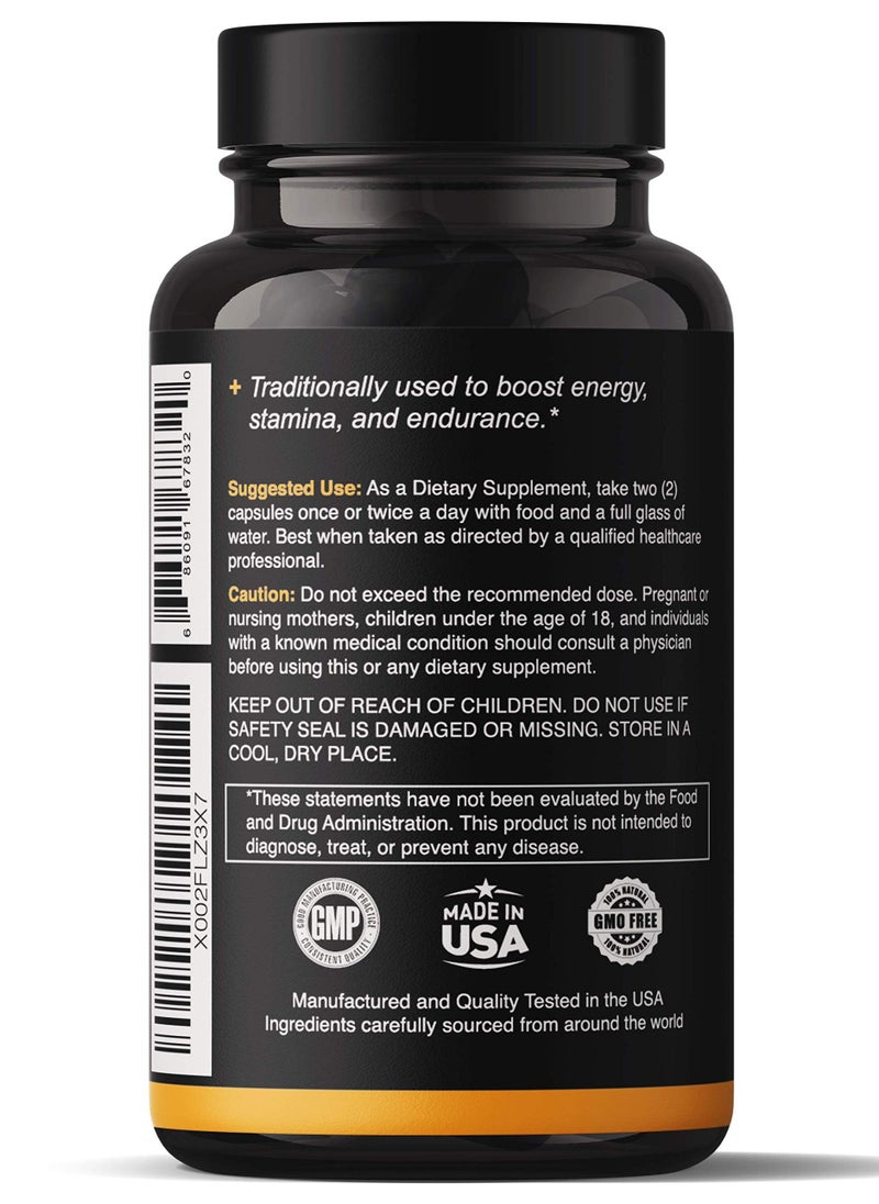 Natgrown Organic Maca Root Powder Capsules 1500 mg with Black + Red + Yellow Peruvian Maca Root Extract Supplement for Men and Women - Vegan Pills  - Image 3