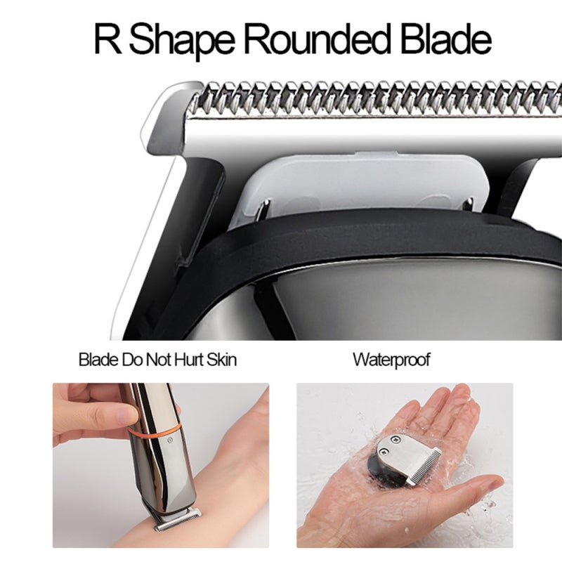 6-In-1 Hair Clipper Stainless Steel Blades - Waterproof Design Beard Trimmer for Professional At-Home Grooming - Image 3