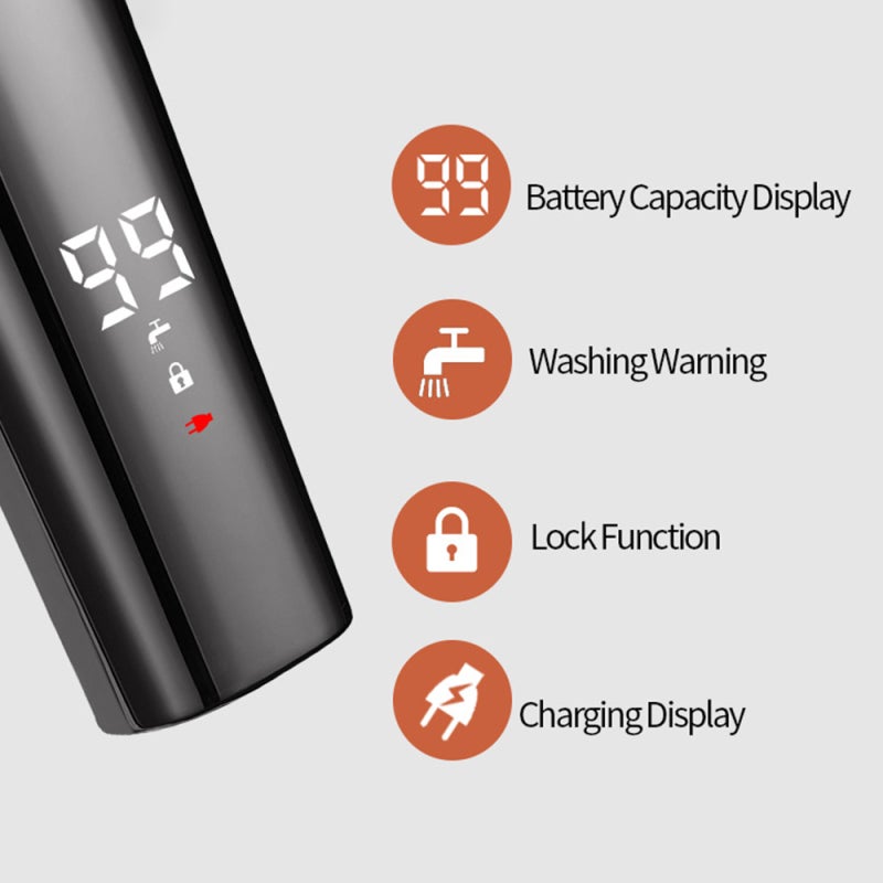 6-In-1 Hair Clipper Stainless Steel Blades - Waterproof Design Beard Trimmer for Professional At-Home Grooming - Image 5