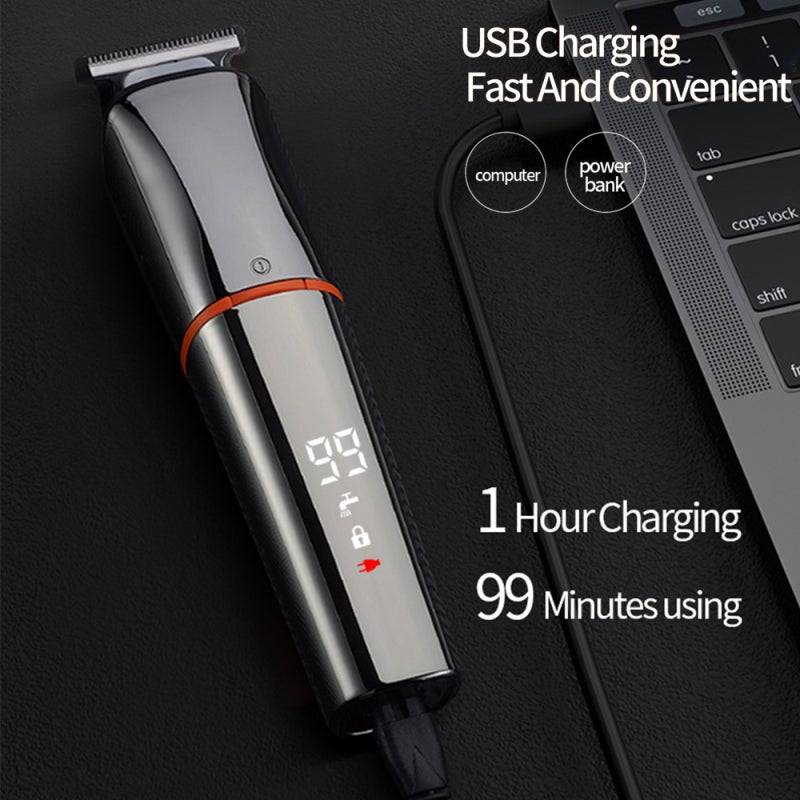 6-In-1 Hair Clipper Stainless Steel Blades - Waterproof Design Beard Trimmer for Professional At-Home Grooming - Image 4