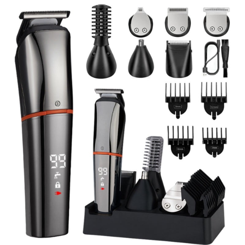 6-In-1 Hair Clipper Stainless Steel Blades - Waterproof Design Beard Trimmer for Professional At-Home Grooming - Image 1