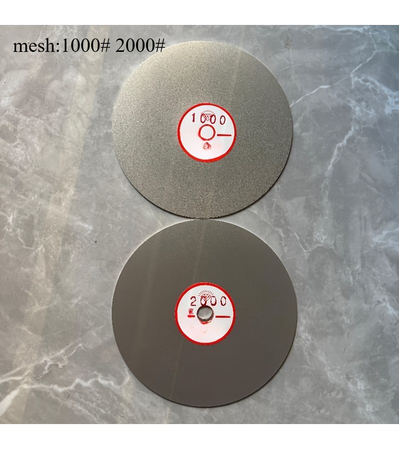 15.2cm Diamond Grinding Discs Set 2PCS 600 1000 Grit for Jade Glass Polishing - Image 3