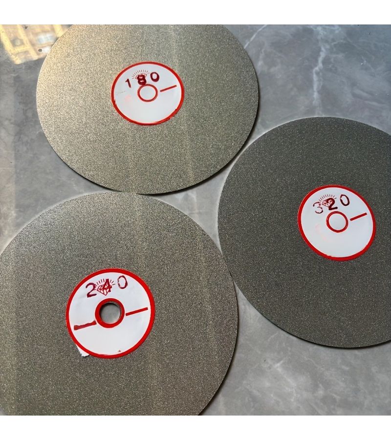 15.2cm Diamond Grinding Discs Set 2PCS 600 1000 Grit for Jade Glass Polishing - Image 1