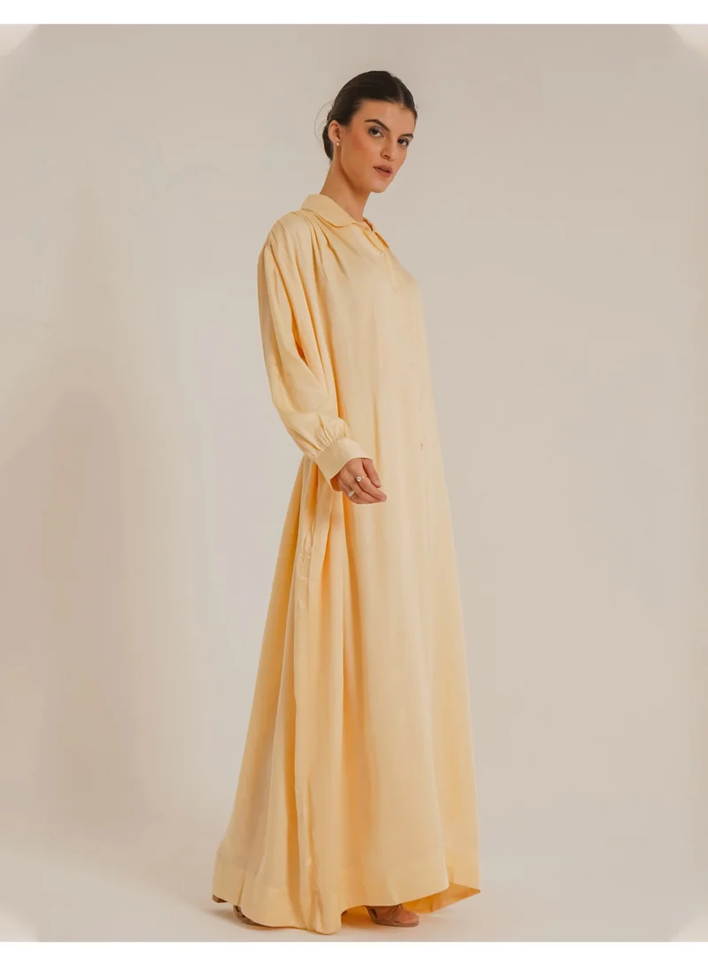 Noor Dana Butter Dress – Timeless Comfort in Butter Yellow made with TENCEL™
