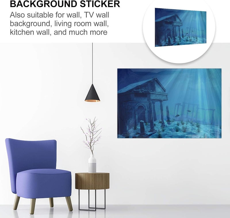 klarako Aquarium Decorations Aquarium Background Sticker Submarine Fish Tank Wallpaper Aquarium Poster Decal 5 Gallon Fish Tank - Image 5