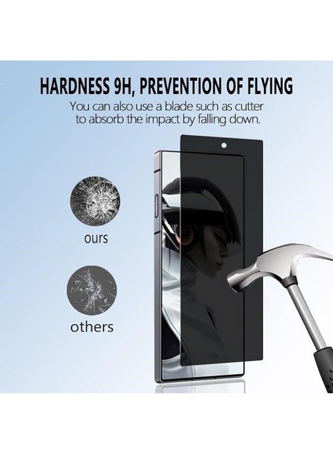 general 2 Pack Privacy Screen Protector for ZTE Nubia Red Magic 9 Pro Plus 9H Hardness HD Anti Scratch Anti Fingerprint Anti Spy Tempered Glass - Image 5