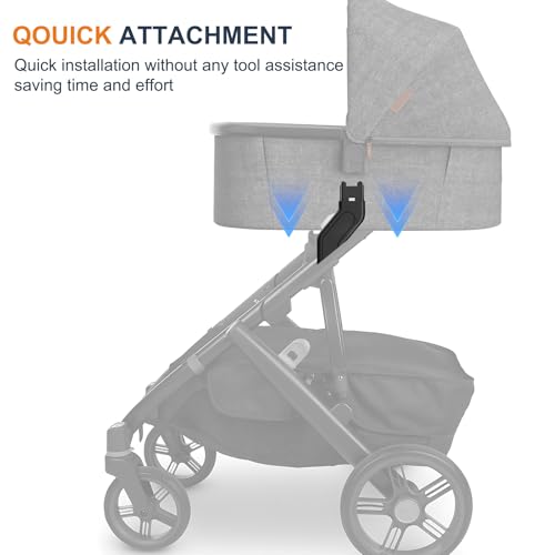 UTNVBTR Upper Adapter Accessories Compatible with UPPAbaby Vista, Vista V2, and Vista V3 Strollers – Secure Fit for Bassinet, Toddler Seat, Aria, Mesa V2, or Mesa Max Infant Car Seats – 1 Set - Image 4