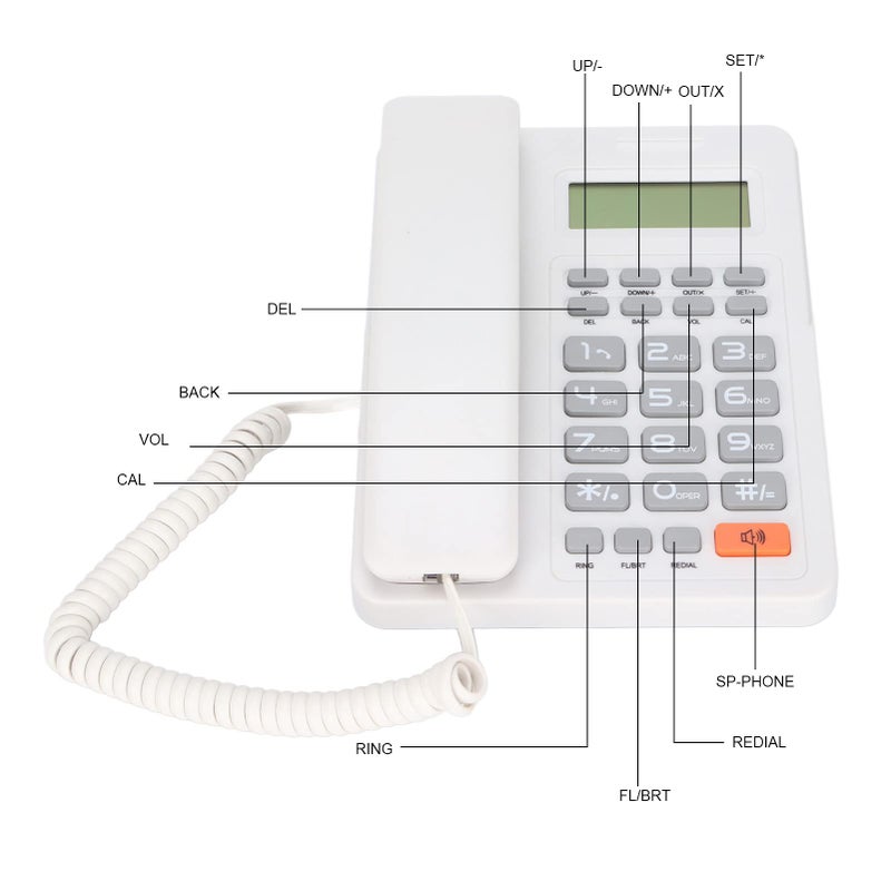 Advanced Corded Telephone With Caller ID Multifunctional Design User Friendly White - Image 4