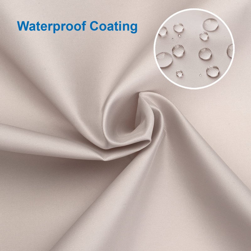 Amazer Khaki Shower Curtain Liner, Khaki Fabric Shower Liner, 2-in-1 Bathroom Shower Curtain and Liner, 12 Grommet Holes, Water Proof, Machine Washable, Hotel Quality, 72 x 72 Inches - Image 2