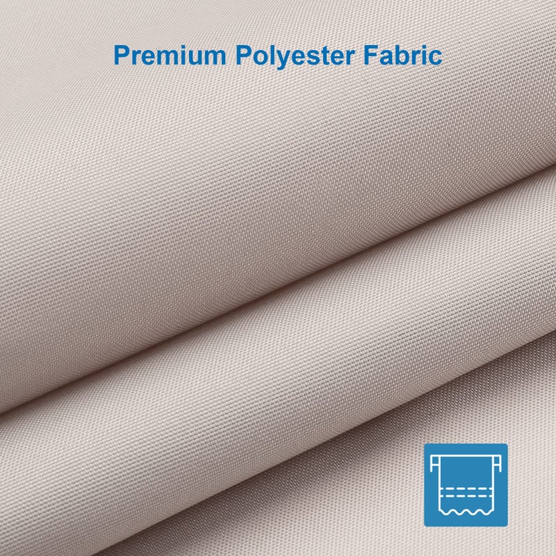 Amazer Khaki Shower Curtain Liner, Khaki Fabric Shower Liner, 2-in-1 Bathroom Shower Curtain and Liner, 12 Grommet Holes, Water Proof, Machine Washable, Hotel Quality, 72 x 72 Inches - Image 3