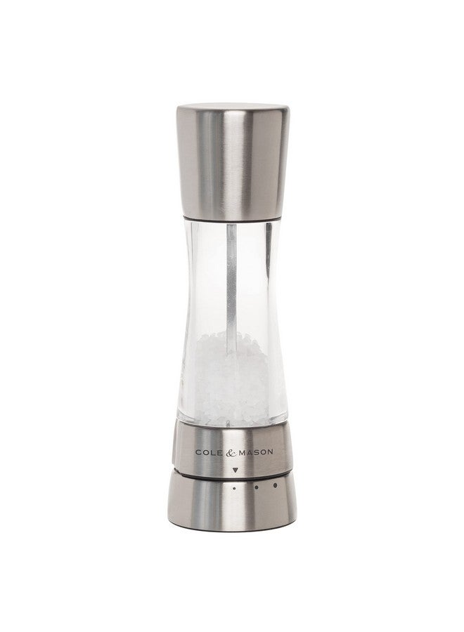COLE & MASON Derwent Salt Grinder - Stainless Steel Mill Includes Gourmet Precision Mechanism and Premium Sea Salt - Image 1