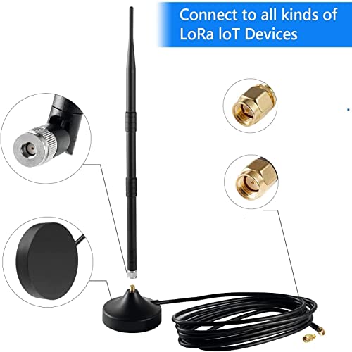 eifagur 8dBi Indoor 915MHZ Magnet Base Long-Range Cellular LoRa Gateway Antenna with 3M/10FT Cable for Helium Hotspot RAK MNTD Nebra Bobcat 300 SenseCAP M1 SyncroB.it Hotspot Finestra HNT Miner, Eifagur - Image 4
