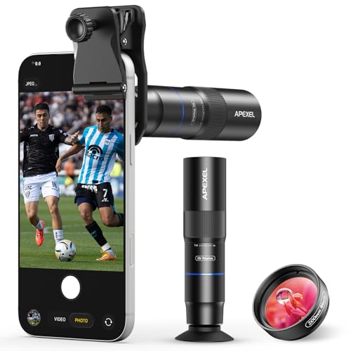 APEXEL 10X Tele-Macro Pro Dual Lens 2-in-1, Portable Clip-On Telephoto Macro Lens for iPhone, Compatible with Samsung & Almost All Smartphones, Pro Photography for Travel, Concert, Exploration - Image 1